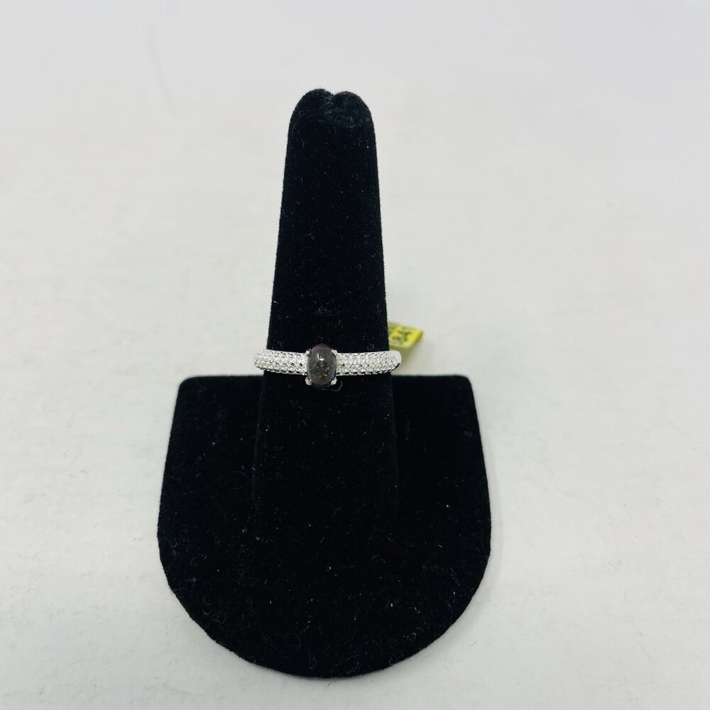 Shop LC Ethiopian Sable Welo Opal Size 9‎ Sterling Silver Solitaire Ring 5163